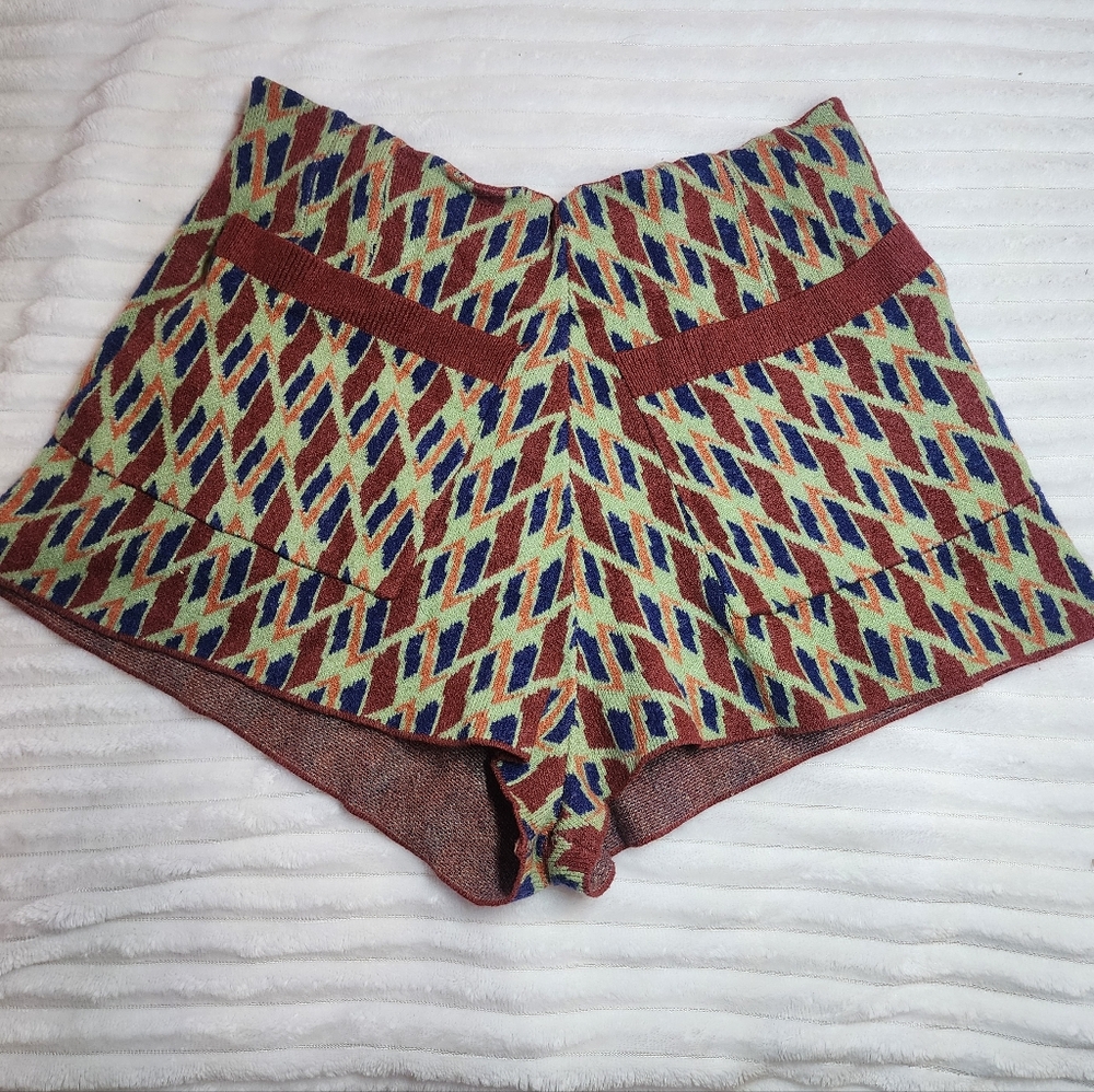 Free People High Waist Patterned Shorts - Multicolor